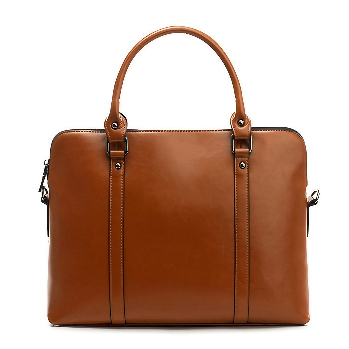 Sac PC portable femme en cuir, ordinateurs de 11 à 14,6 pouces, café
