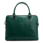 Sac PC portable femme en cuir, ordinateurs de 11 à 14,6 pouces, vert