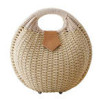 Sac rond femme d'été, anse arrondie, cinq coloris, beige