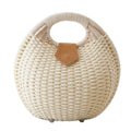 Sac rond femme d'été, anse arrondie, cinq coloris, crème