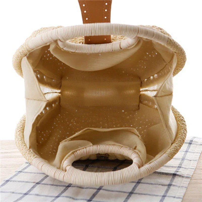 Sac rond femme d'été, anse arrondie, cinq coloris