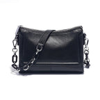 Sac à main bandoulière femme en cuir, sept coloris, noir