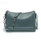 Sac à main bandoulière femme en cuir, sept coloris, vert