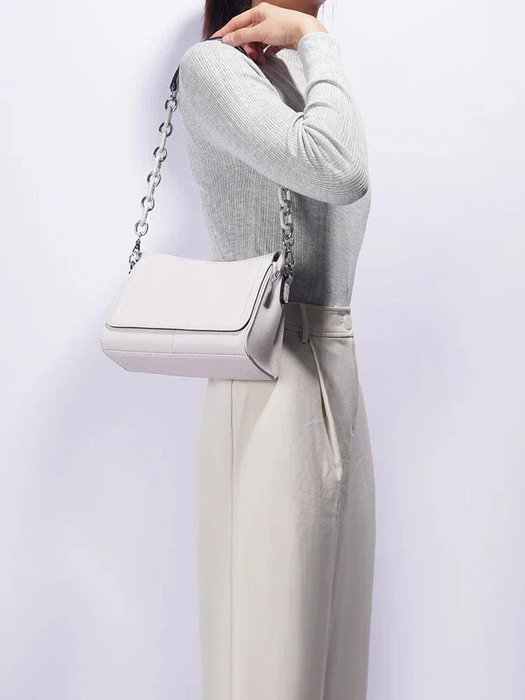 Sac à main bandoulière femme en cuir, sept coloris