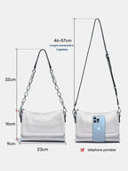 Sac à main bandoulière femme en cuir, sept coloris