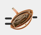 Petit sac seau femme en toile et similicuir, loquet doré