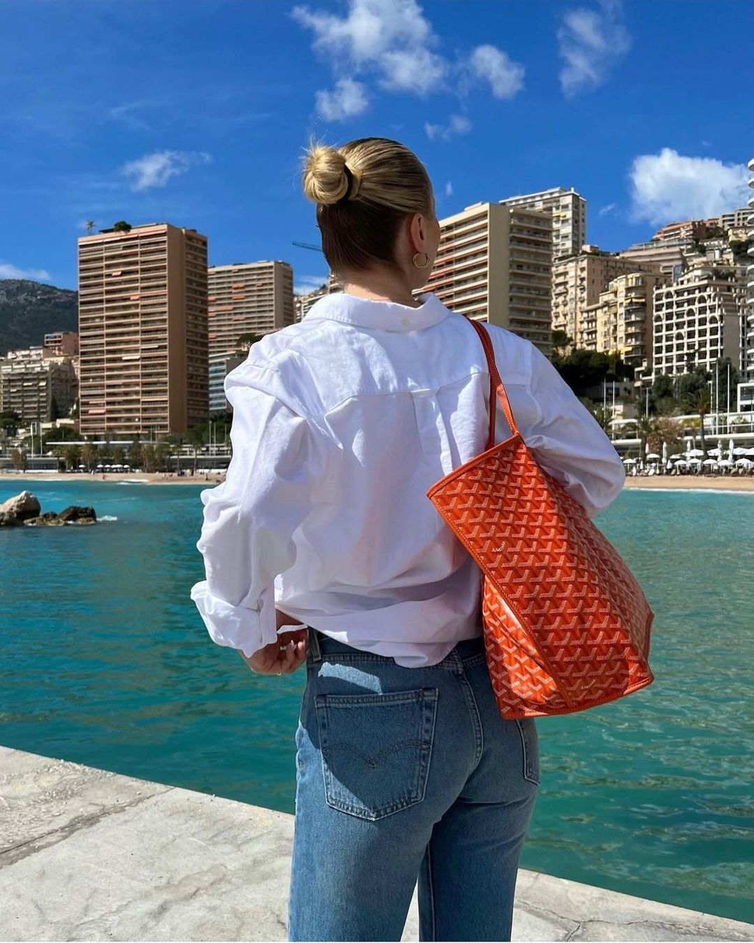 Sac cabas femme à anses, bandoulière amovible, cinq coloris, orange