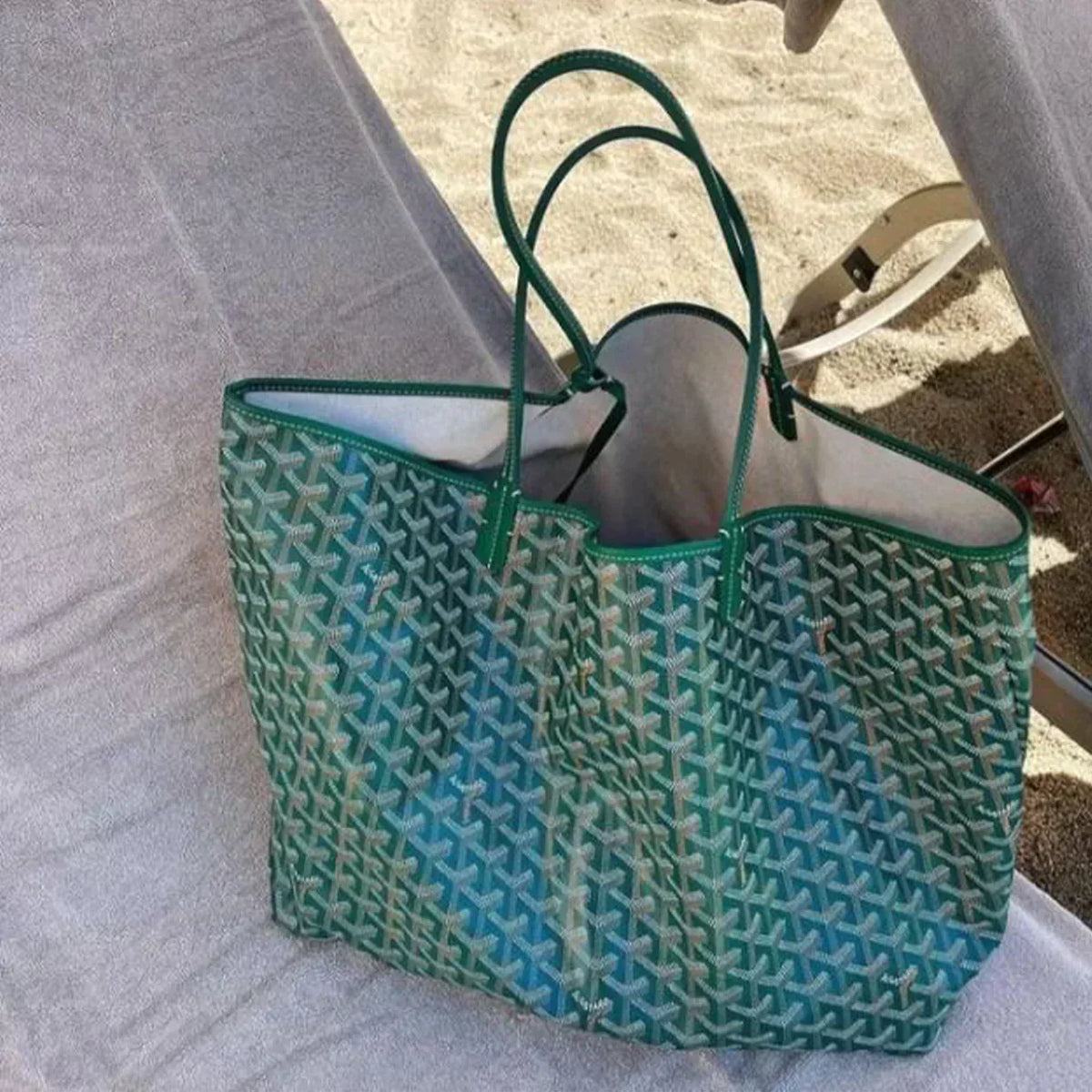 Sac cabas femme à anses, bandoulière amovible, cinq coloris, vert
