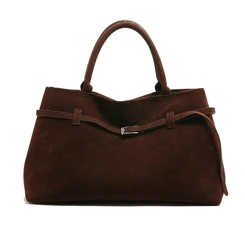 Sac à main femme 38 x 25 cm à bandoulière, trois coloris, marron