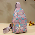 Sac de poitrine femme en similicuir, bandoulière réglable, rose