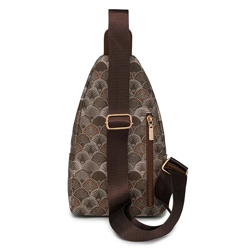 Sac de poitrine femme en similicuir, bandoulière réglable