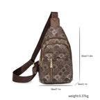 Sac de poitrine femme en similicuir, bandoulière réglable