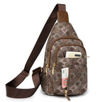 Sac de poitrine femme en similicuir, bandoulière réglable