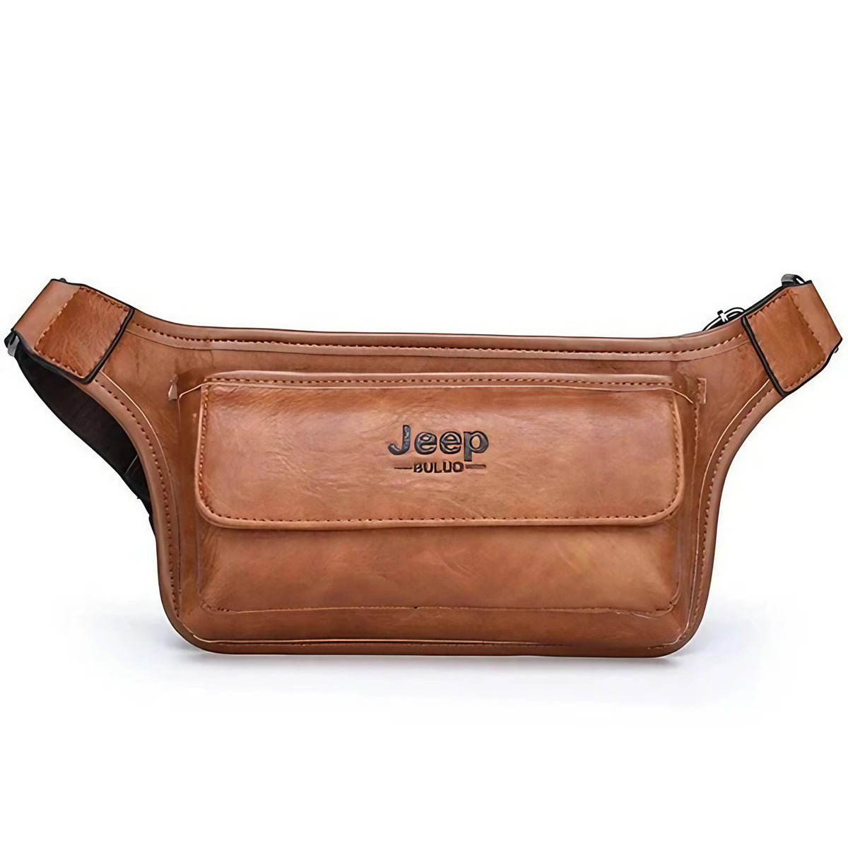 Sacoche ceinture homme en similicuir, 27 x 15 cm, trois coloris, marron