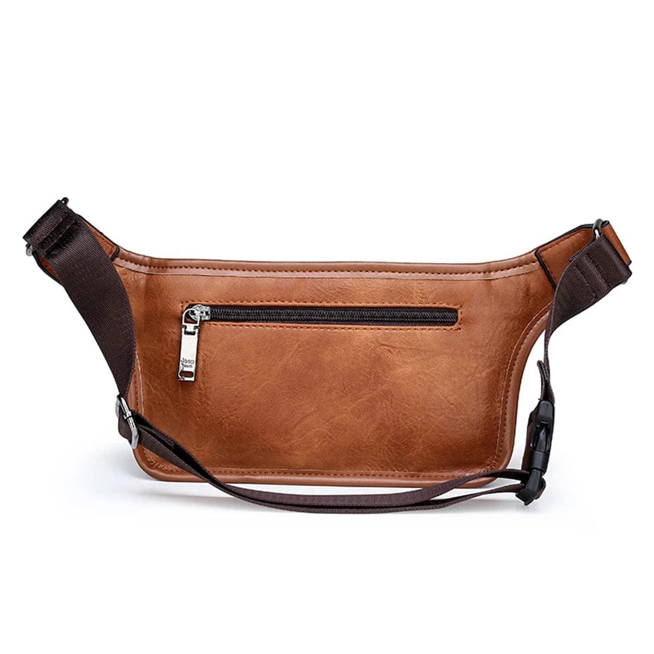 Sacoche ceinture homme en similicuir, 27 x 15 cm, trois coloris
