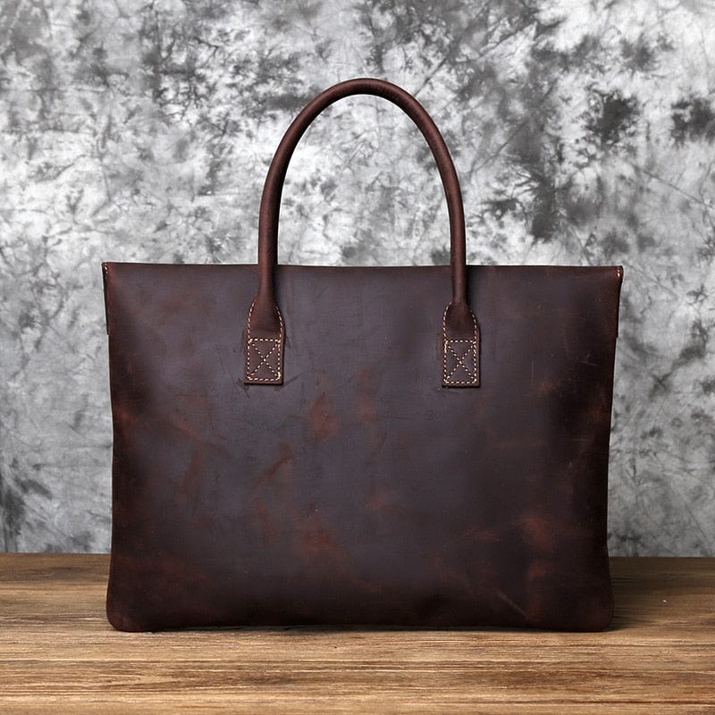 Sacoche homme marron pour ordinateur 14 ou 15 pouces