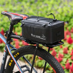 Sacoche de vélo pour porte-bagages, 11 litres, housse de pluie, noir