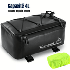 Sacoche de vélo pour porte-bagages, 11 litres, housse de pluie