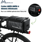 Sacoche de vélo pour porte-bagages, 11 litres, housse de pluie
