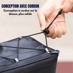 Sacoche de vélo pour porte-bagages, 11 litres, housse de pluie