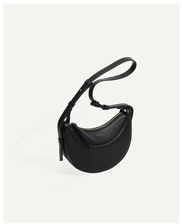 Sac selle femme en cuir grainé, format compact, quatre coloris