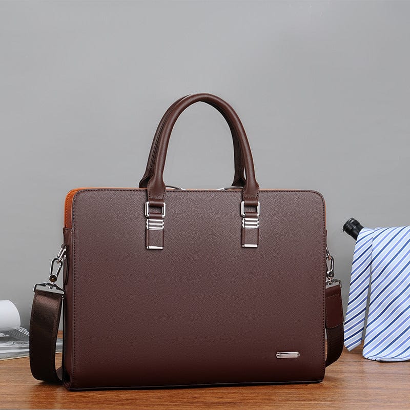 Sacoche homme en cuir pour ordinateur 14 ou 15 pouces