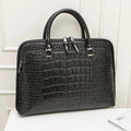 Sacoche ordinateur femme en cuir, jusqu'à 14,4 pouces, noir