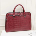 Sacoche ordinateur femme en cuir, jusqu'à 14,4 pouces