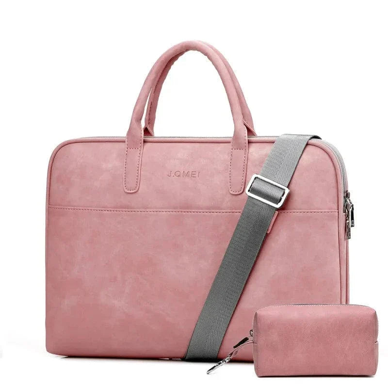 Sacoche ordinateur 17 pouces en similicuir, mixte, rose ou noir