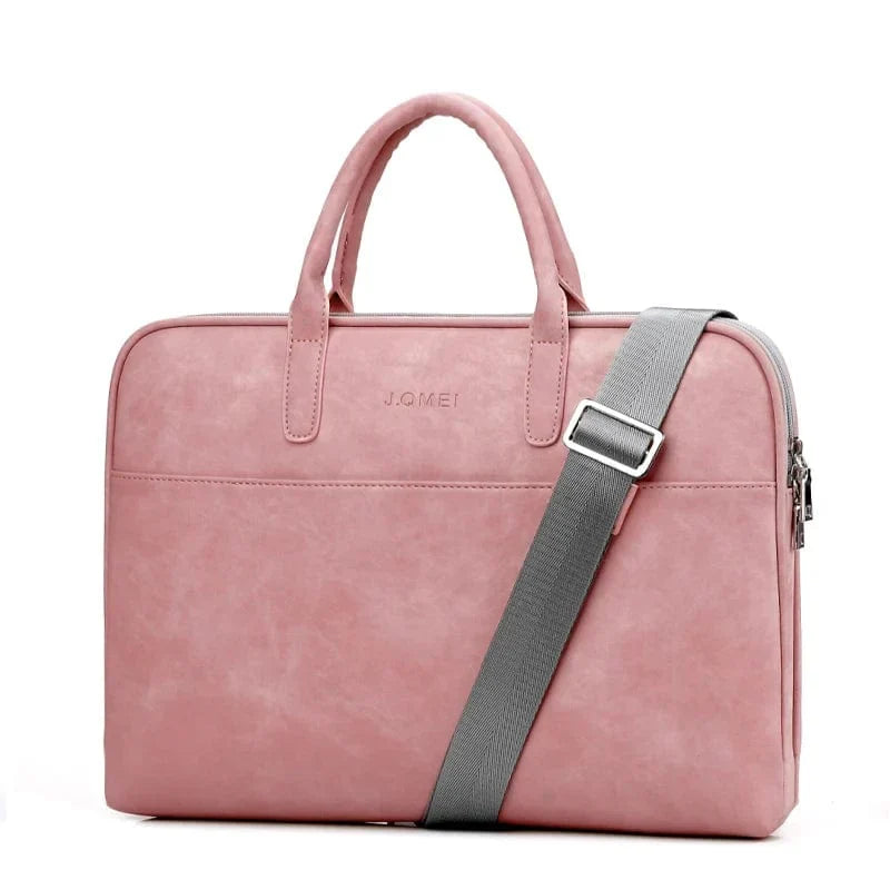 Sacoche ordinateur 17 pouces en similicuir, mixte, rose ou noir