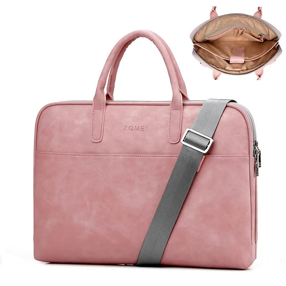 Sacoche ordinateur 17 pouces en similicuir, mixte, rose ou noir, rose