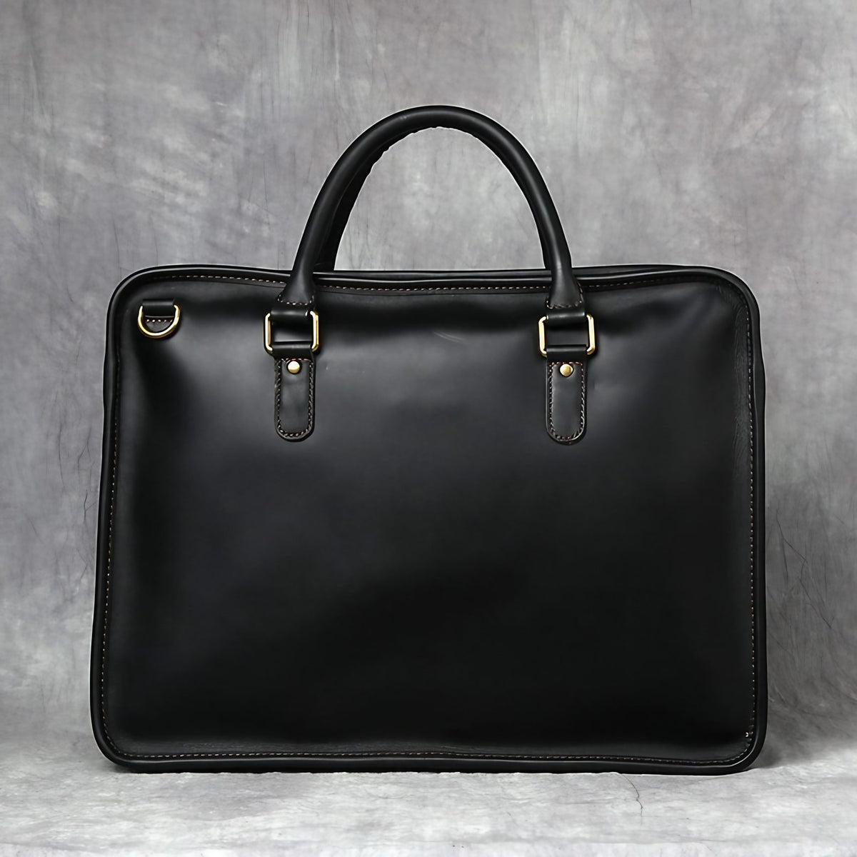 Sacoche ordinateur homme en cuir, 14 ou 15,6 pouces, trois coloris, noir