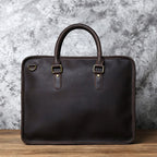 Sacoche ordinateur homme en cuir, 14 ou 15,6 pouces, trois coloris, café