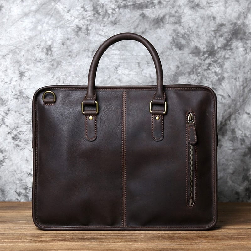 Sacoche ordinateur homme en cuir, 14 ou 15,6 pouces, trois coloris