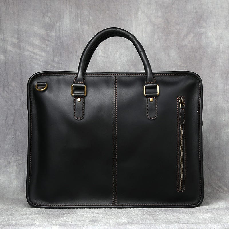 Sacoche ordinateur homme en cuir, 14 ou 15,6 pouces, trois coloris