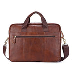 Sacoche professionnelle homme en cuir, compartiment ordinateur