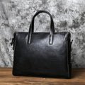 Sacoche ordinateur homme en cuir, 14 pouces, noir ou marron, noir