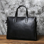 Sacoche ordinateur homme en cuir, 14 pouces, noir ou marron, noir