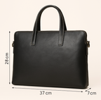 Sacoche ordinateur homme en cuir, 14 pouces, noir ou marron