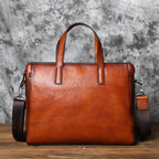 Sacoche ordinateur homme en cuir, 14 pouces, noir ou marron, marron