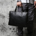 Sacoche ordinateur homme en cuir, 14 pouces, noir ou marron