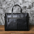 Sacoche ordinateur homme en cuir, 14 pouces, noir ou marron