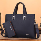 Sacoche ordinateur homme 15 pouces en similicuir, noir ou bleu