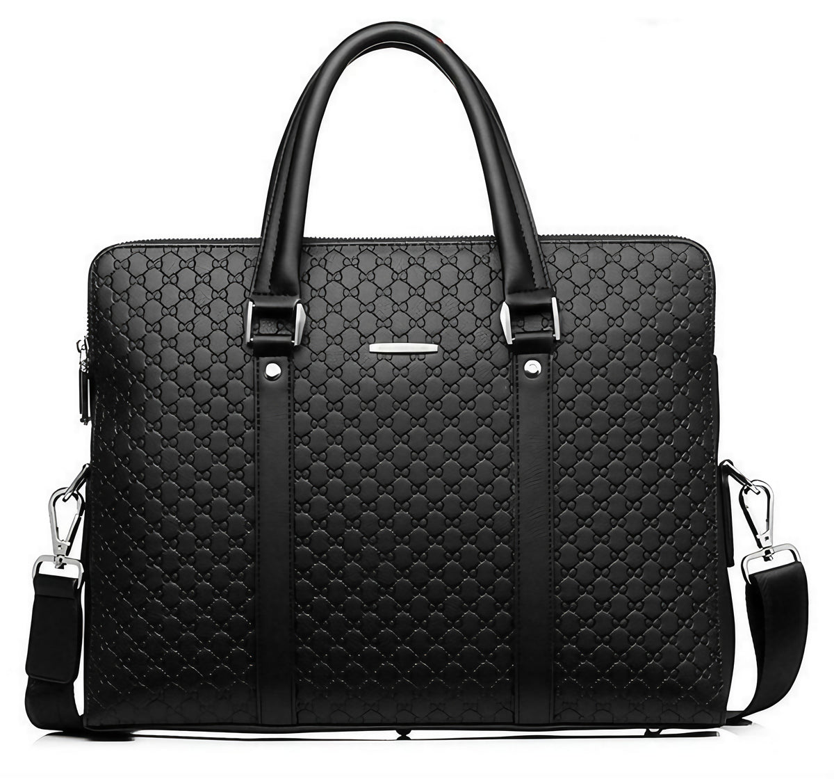 Sacoche professionnelle homme en similicuir, 14 ou 15 pouces, noir