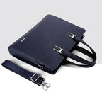 Sacoche ordinateur homme 15 pouces en similicuir, noir ou bleu, bleu