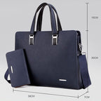 Sacoche ordinateur homme 15 pouces en similicuir, noir ou bleu