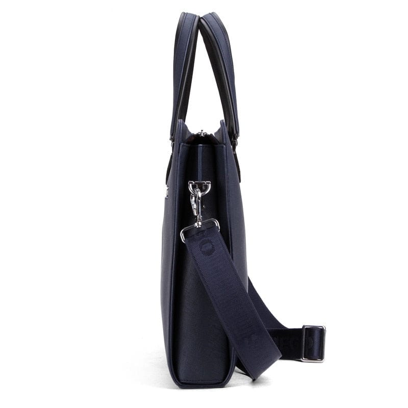 Sacoche ordinateur homme 15 pouces en similicuir, noir ou bleu