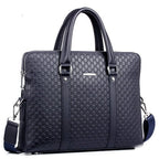 Sacoche professionnelle homme en similicuir, 14 ou 15 pouces, bleu