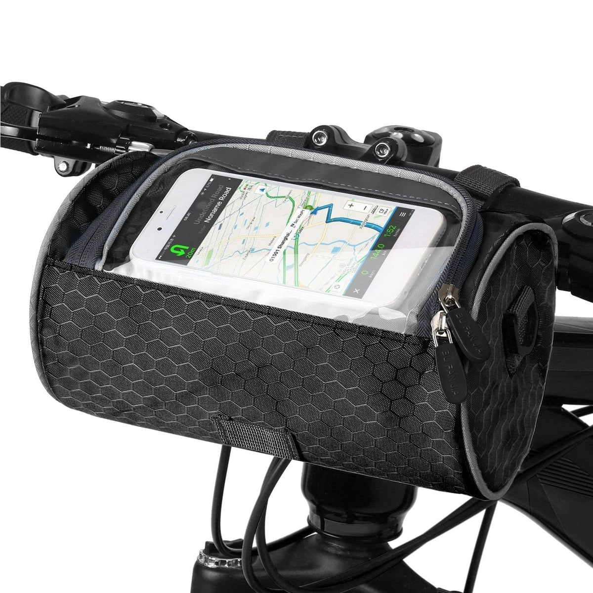Sacoche de guidon vélo avec pochette tactile pour téléphone