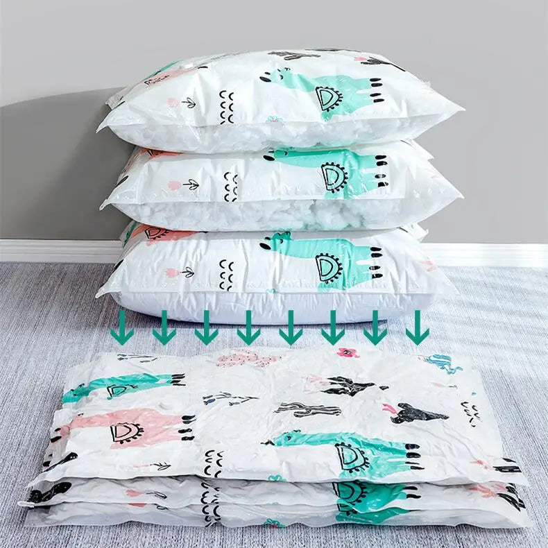 Sacs de rangement sous vide avec pompe électrique, 4 formats